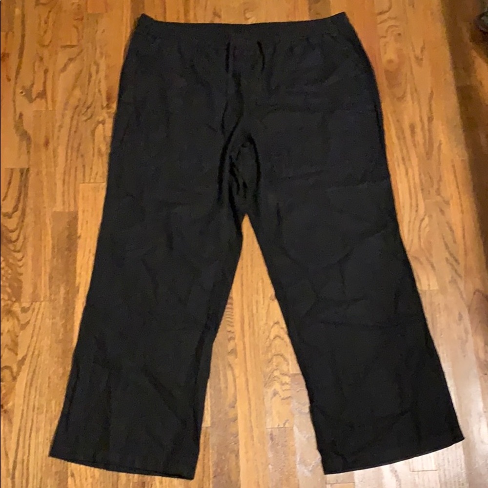 Black linen pants
